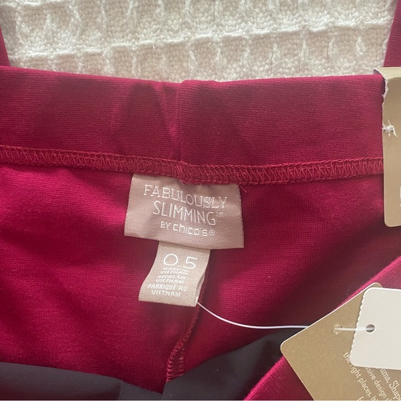 Chico’s fabulously slimming legging pant in wine berry NWT size 6 - Picture 5 of 6